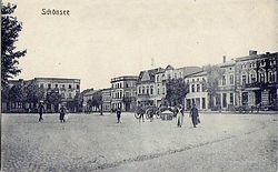 Marktplatz Blick von der kath. Kirche