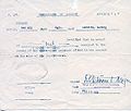 Certificate of Account