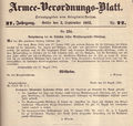 Verordnung für MG, AVB vom 02. Sept. 1903.