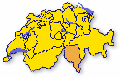 Lokalisierung des Kanton Tessin