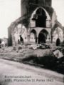 Die St.Peterkirche nach dem Bombenangriff