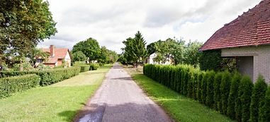 Dorfstraße in Jugnaten, Kreis Heydekrug