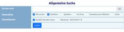 Allgemeine Suche