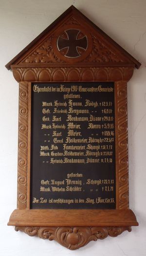 Roedinghausen Kriegerdenkmal Gedenktafel Johanneskirche 1914-18-01.jpg