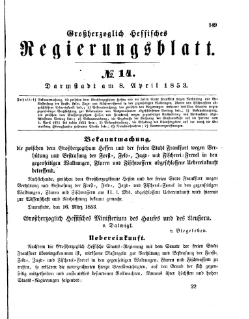 Grossherzoglich Hessisches Regierungsblatt 1853.djvu