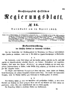 Grossherzoglich Hessisches Regierungsblatt 1853.djvu