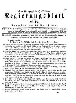 Grossherzoglich Hessisches Regierungsblatt 1853.djvu