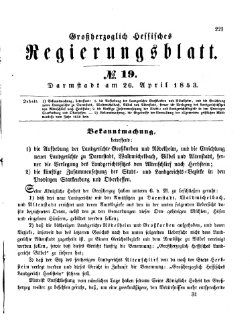 Grossherzoglich Hessisches Regierungsblatt 1853.djvu