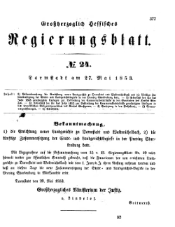 Grossherzoglich Hessisches Regierungsblatt 1853.djvu