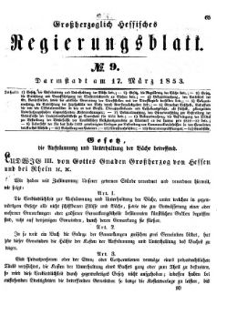 Grossherzoglich Hessisches Regierungsblatt 1853.djvu