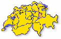 Lokalisierung des Kanton Glarus