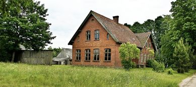 Schule in Mantwyden, Kreis Heydekrug, Memelland