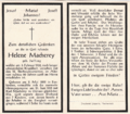 Helene Macherey geb. Juffing *02.05.1892 Euskirchen †03.02.1952