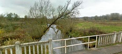 Brücke über die hier Roßbach genannte Pissa zwischen Groß- und Klein Baitschen, Kreis Gumbinnen