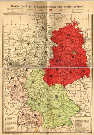 Postleitgebiete Deutschland ca. 1946