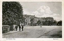 Marktplatz 1918 Blick von der kath. Kirche