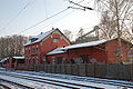 Das Bahnhodsgebäuse mit Güterschuppen