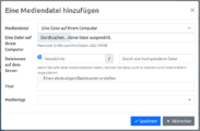 Mediendatei hinzufügen