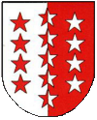 Wappen des Kanton Wallis (Schweiz)