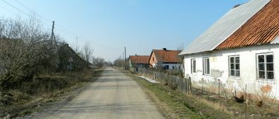 Dorfstraße in Jucknaten, Kreis Pillkallen