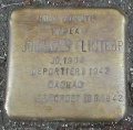 Johannes-Flintrop-Str. 25-27, Stolperstein des Künstlers Gunter Demnig, Erinnert an Kaplan Johannes Flintrop