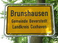 Foto vom Ortsschild Brunshausen