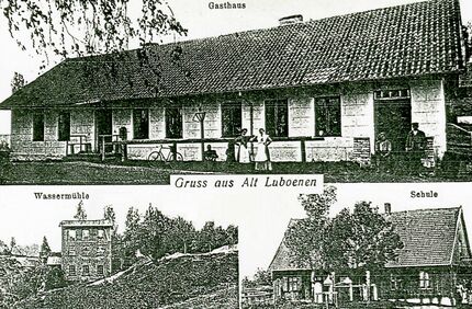 Ansichtskarte von Alt Lubönen um 1900 (Bild Bernhard Waldmann)