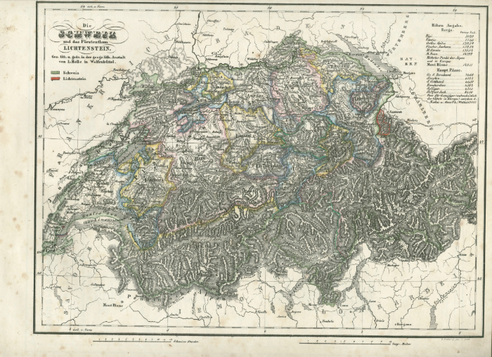 Die SCHWEIZ und das Fürstenthum LICHTENSTEIN.