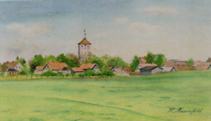 Blick auf Neukirch, Gemälde von Hans Rosenfeld © www.Bildarchiv-Ostpreussen.de [1]