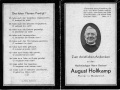 Totenzettel von Pfarrer August-Holtkamp