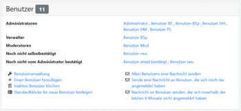 Verwaltung - Benutzer