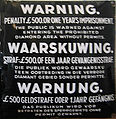 Sperrbezirk Warnschild