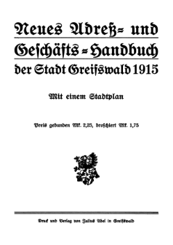 Adressbuch Greifswald 1915 Titel.djvu