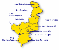 Karte des Landes Neumark (um 1350)