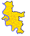 Lokalisierung der Altstadt von Düsseldorf